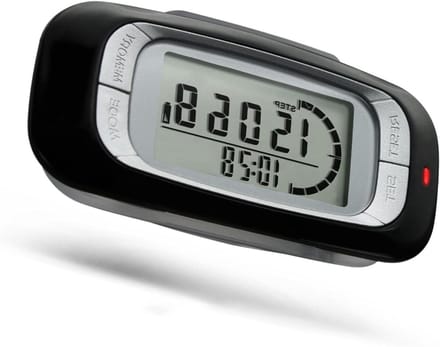 Digitale Stappenteller - Loopmeter Clip - Afstand Meten - 3D Sensor Technologie - 7 Dagen Opslag - Zwart