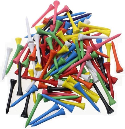 Professionele Houten Golf Tees van 54mm voor Optimale Prestaties - 100 Stuks per Verpakking