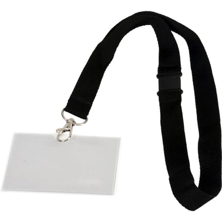 Badge - pashouder Europel met koord 90x60mm