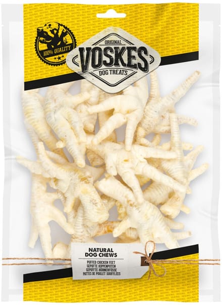 Voskes Hondensnacks Gepofte Kippenpoten - 300 gr