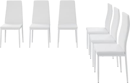 Vicco Grand Eetkamerstoel – 42.5 x 48 cm Set van 6 Wit