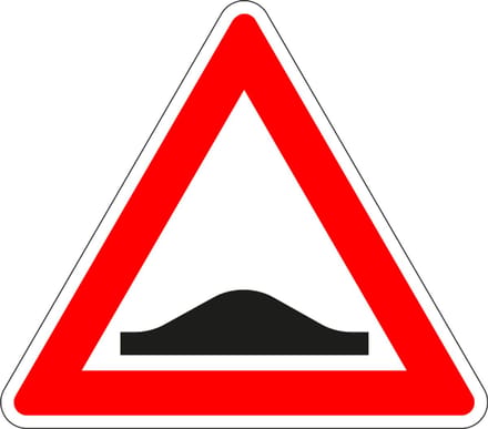Verkeersdrempel sticker, J38 400 mm