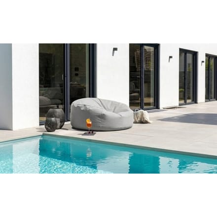 XXL outdoor zitzak Cloud met poef: Antraciet