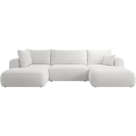 U-bank Philipa links bouclé met slaapfunctie | Selsey Design