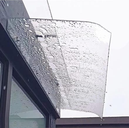 Doorluifel - Regenbescherming - Entree Beschermen - Stevig Polycarbonaat - 50x80cm - Transparant