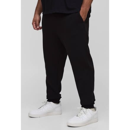 Plus Essential Slim Fit Joggers | Black | Size 5XL