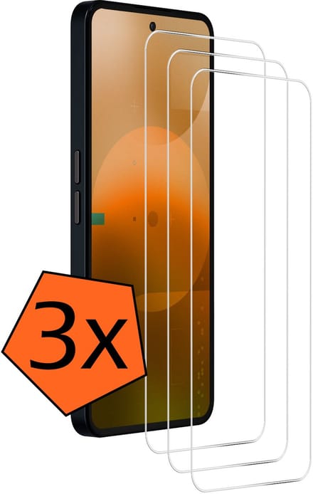 Screenprotector - 3 Stuks - Geschikt voor Nothing Phone (3a) Pro - Extra Sterk - Gehard Glas - Beschermglas - Tempered Glass - Screen Protector