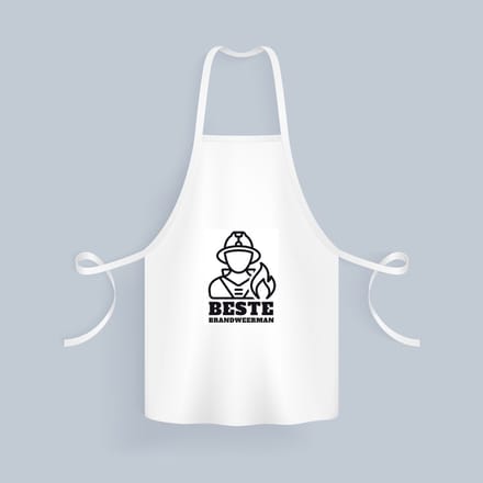 Akyol - beste brandweerman Keukenschort - Beste brandweerman - collega - cadeau - 82 bij 71 cm