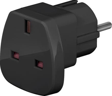 Goobay Reisadapter UK naar Europa, zwart