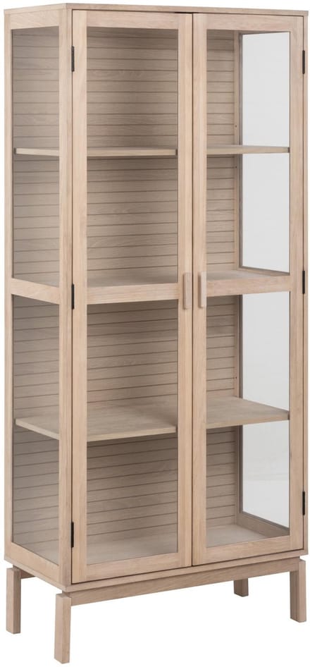 Giga Living Vitrinekast Klevik - Naturel - 80x40x180cm