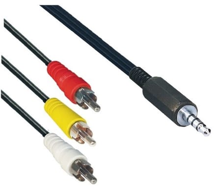 Transmedia 3,5mm Jack 4-polig - Composiet audio video kabel - 2 meter
