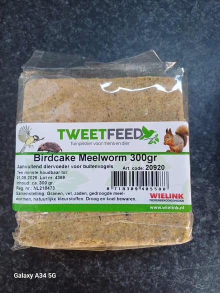 Tweetfeed Birdcake Meelworm Per Stuk