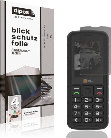 dipos – Matte Privacy Screenprotector geschikt voor AGM M9 | Anti-Spy Beschermfolie