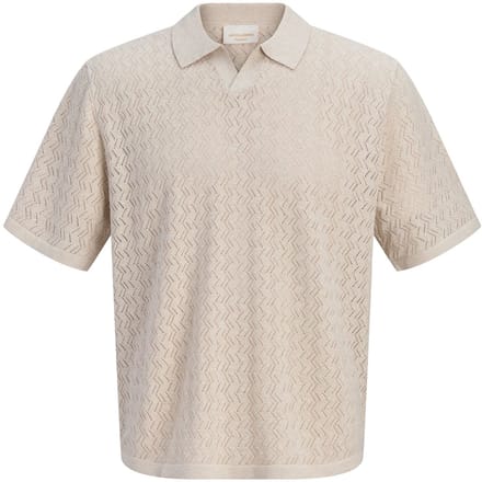 JACK&JONES - JORTYLER KNIT SS SPLIT NECK POLO SN JNR - Jongens - Polo's