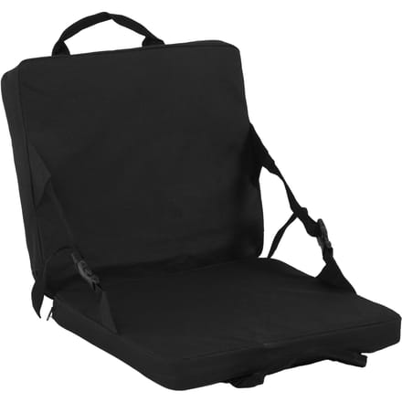 Coussin Pliant Extérieur Portable Réglable Coussin de Camping Chaise avec Dossier Noir black