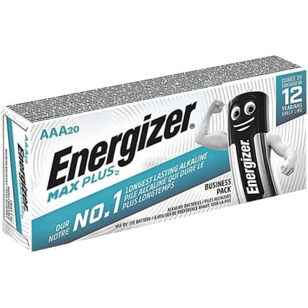 Energizer Max Plus - AAA Batterij - 20 stuks
