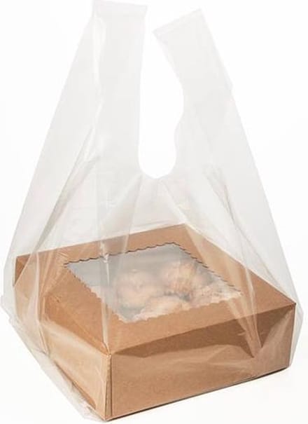 Plastic Draagtas Transparant 32,1x25,4x68,6cm (100 Stuks) [CHB6]