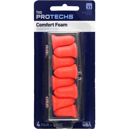 Protechs, Comfortschuim, Schuimdopjes, 4 Paren + Etui red