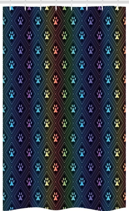 ABAKUHAUS Stall 50127 – Douchegordijn 120x180 cm – Polyester – Waterafstotend – Multicolor