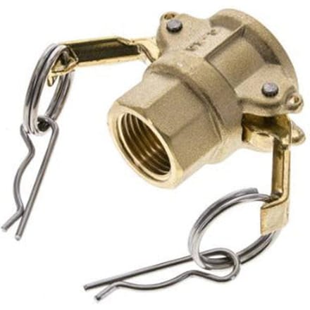 Camlock DN 15 (1/2'') Koppeling MessingRp 1/2'' met binnendraad Type D MIL-C-27487