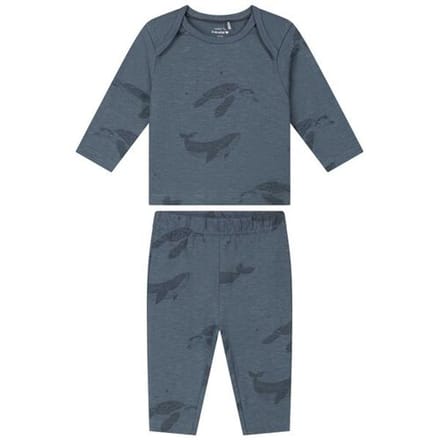 Prénatal baby pyjama schildpad Steel Blue 56 heren