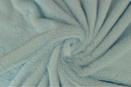 1 meter zachte bont stof - Baby blauw - 155cm breed