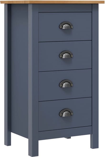 vidaXL - Dressoir - Hill - 46x35x80 - cm - massief - grenenhout - grijs