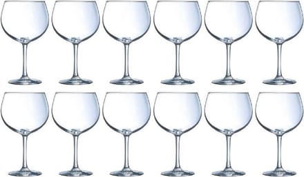 Gin Tonic / cocktail glazen - 12x - 700 ml - getemperd glas - cocktail glazen