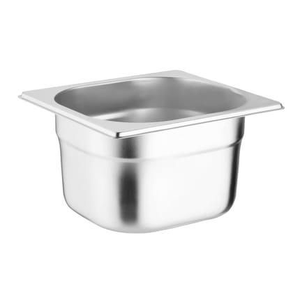 Vogue RVS gastronormbakken set met deksels 1/6 100mm diep (4 stuks)