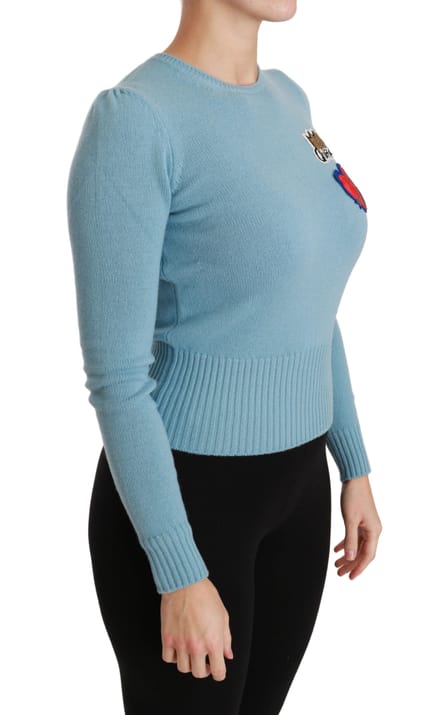 Dolce & Gabbana Vrouwentrui met blauw wollen hartje