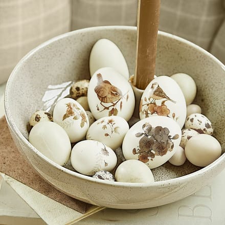 LOBERON Decoratie-ei set van 6 Sylphette crème