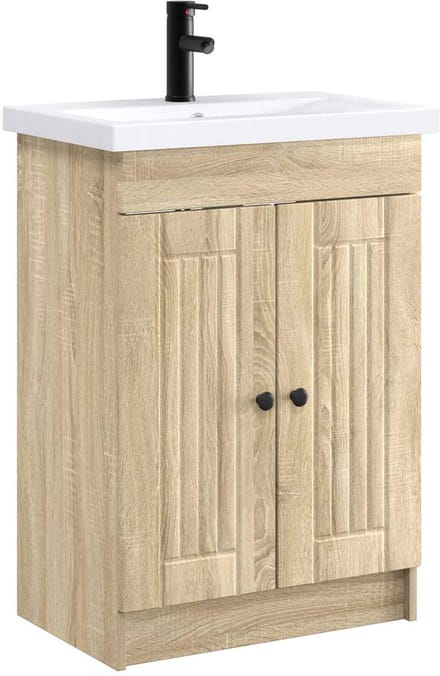 vidaXL - Badkamermeubel - Set - Sonoma - Eiken - 78,5 - x - 37,5 - x - 81 - cm
