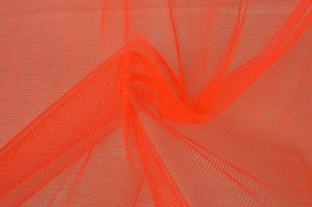 Tule stof - Donker oranje - 1 meter - Per meter - 150cm breed