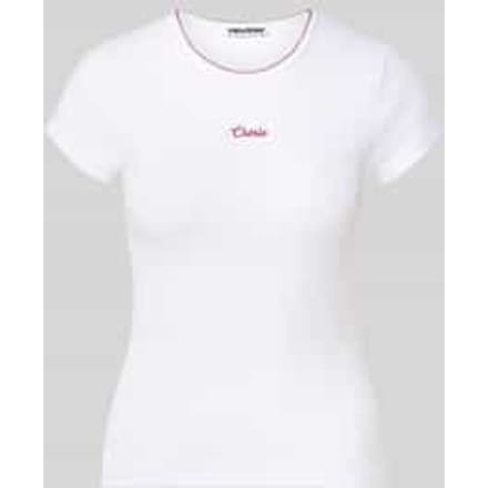 T-shirt met statement-stitching
