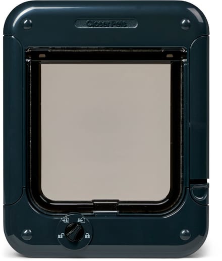 Cat Mate Afsluitbaar kattenluik - 4 vergrendelingsstanden - 24,6 cm x 19,7 cm - grijs 358G