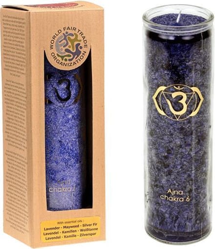 Geurkaars stearine 6e chakra 100 uur