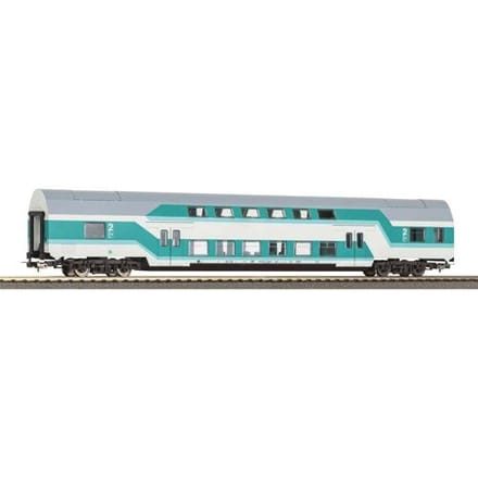 Piko H0 53119 H0 dubbeldekszitwagen DBuz 747.3 mintgroen van de DR DBuz 747.3