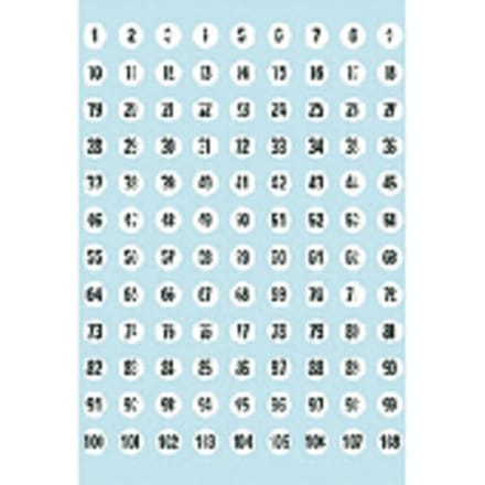 Huismerk Herma 4128 Etiket met getallen 1-540 8mm Wit