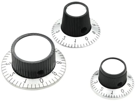 Potentiometer Knop - Instelknop Schaal - Instrument Bediening - Digitale Schaal - 6 mm - Metaal