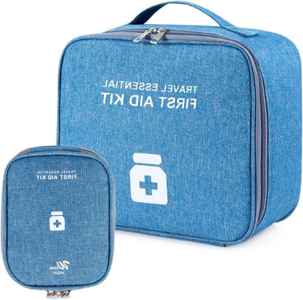 Grote Capaciteit Geneesmiddelen Tas, Set van 2, Draagbare Waterdichte Opslag voor Thuis, Kantoor en Reizen, Blauw, Functioneel en Handig