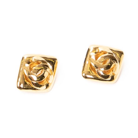 CC Diamond Clip On Earrings   oorbellen