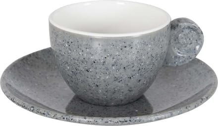 Gimex - Solid Line - Espresso set - Granite - Grijs - 85 ml - 2 Stuks
