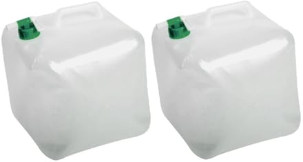 EDA Water jerrycan container - 15 liter - opvouwbaar - drinkwater - 25 x 25 x 25 cm - Draagbaar