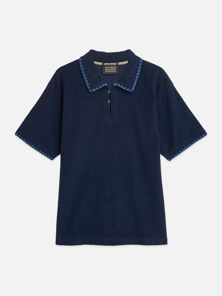 Scotch & Soda Relaxedfit Jacquard Towelling Polo