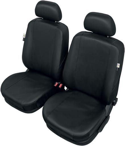 Autostoelhoezen - Practical skai leder - maat: L - Zwart