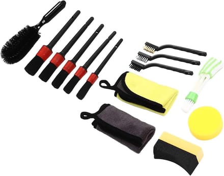 Reinigingsset Auto - Detailing Tools - Auto Onderhoud - 14 Delige Set - Diverse Maten - Populaire Kleur