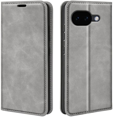 MobyDefend Hoesje - Geschikt voor Google Pixel 10a - Luxe Wallet Bookcase (Magnetische Sluiting) - Grijs