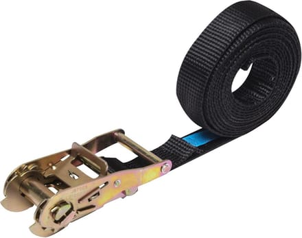 Ratelband - Spanband - Vastzetten van lading - Optimale grip - 6 m x 35 mm - Zwart