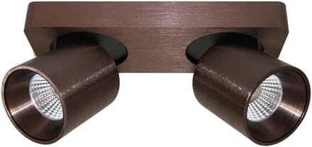 Artdelight - Spot Laguna 2 lichts L 22 cm B 8,5 cm koper brons