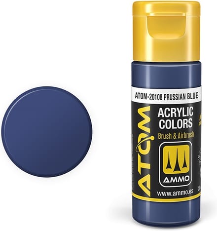 AMMO by Mig Jimenez Hobbyverf Acrylverf - MIG 20108 ATOM - Prussian Blue - Acryl - 20ml Verf flesje - 20 ml